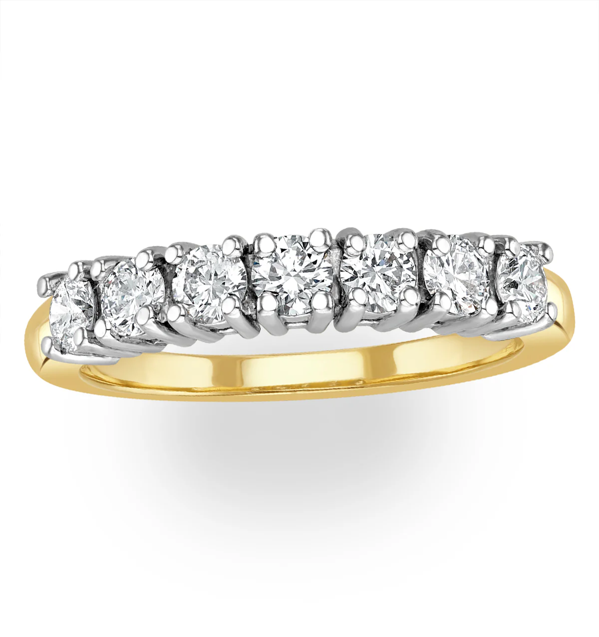 Chloe 18K Gold 7 Stone Diamond Eternity Ring 0.75CT H/SI - Image 2