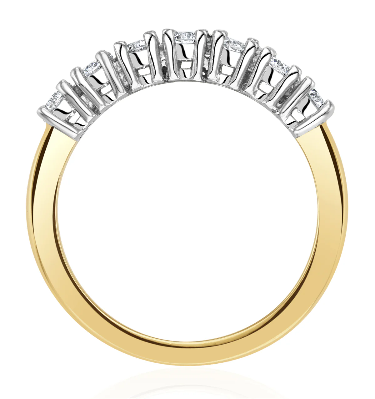Chloe 18K Gold 7 Stone Diamond Eternity Ring 0.75CT H/SI - Image 3