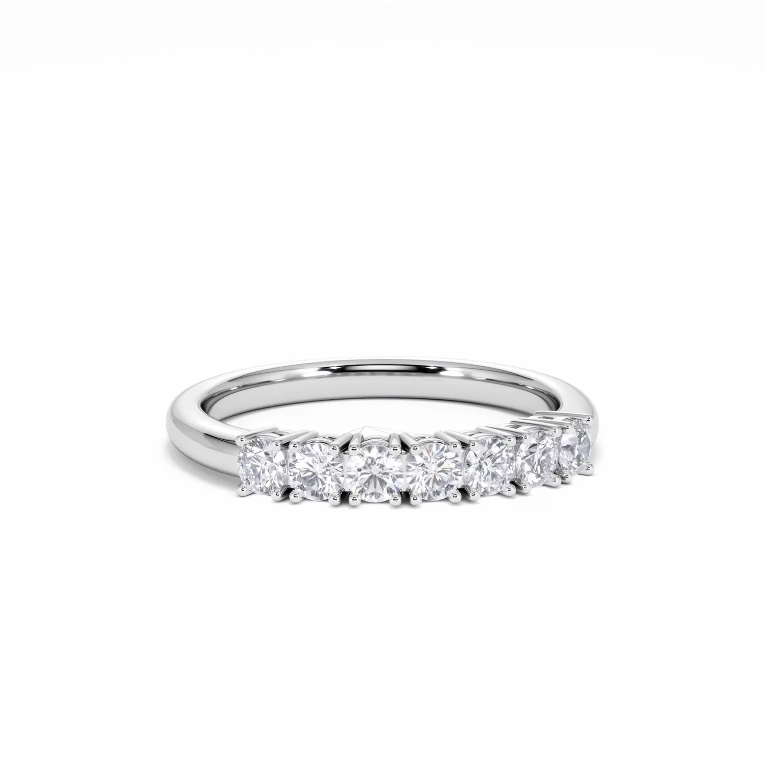 Chloe 18K White Gold 7 Stone Diamond Eternity Ring 0.75CT PK - Image 11