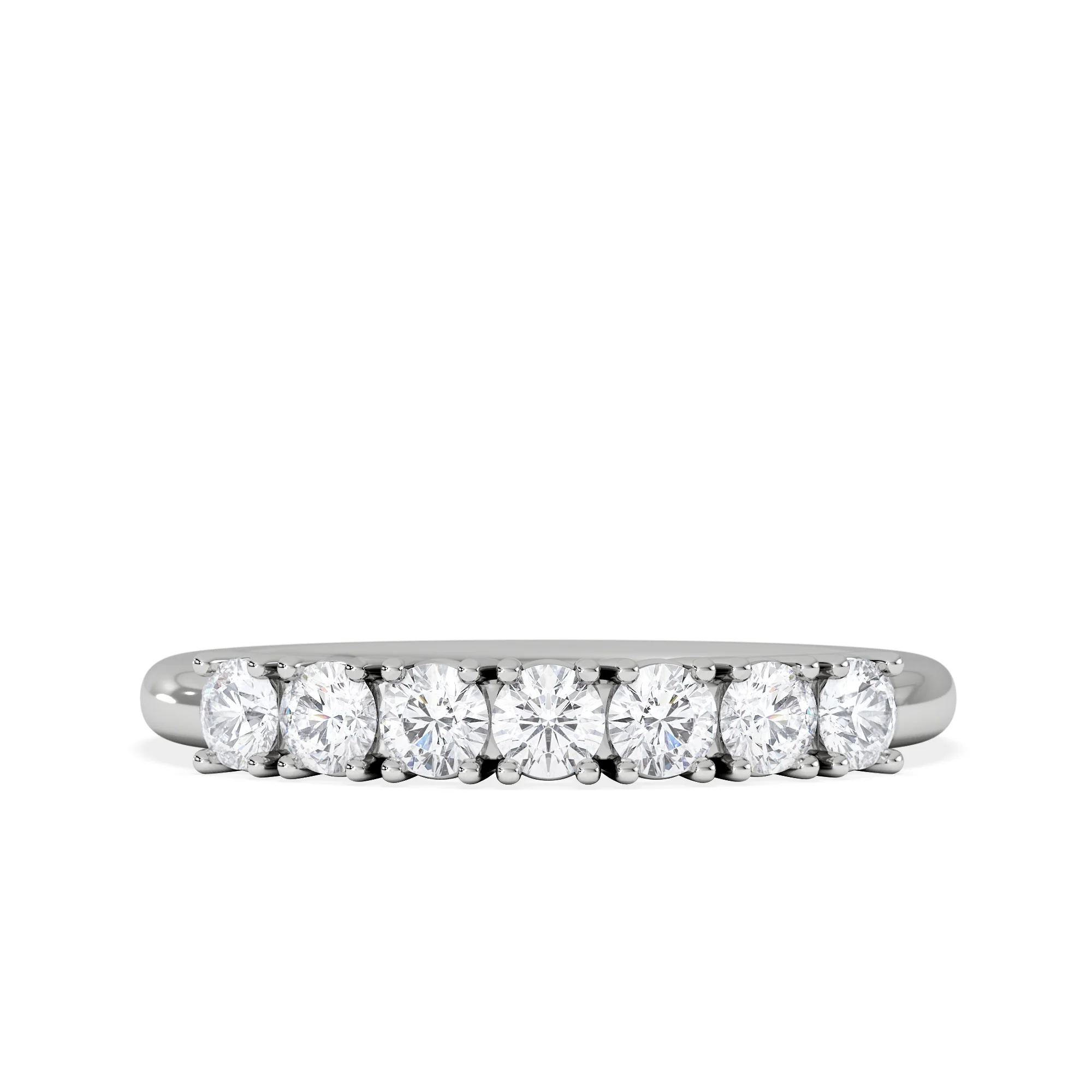 Chloe 18K White Gold 7 Stone Diamond Eternity Ring 0.75CT PK - Image 3