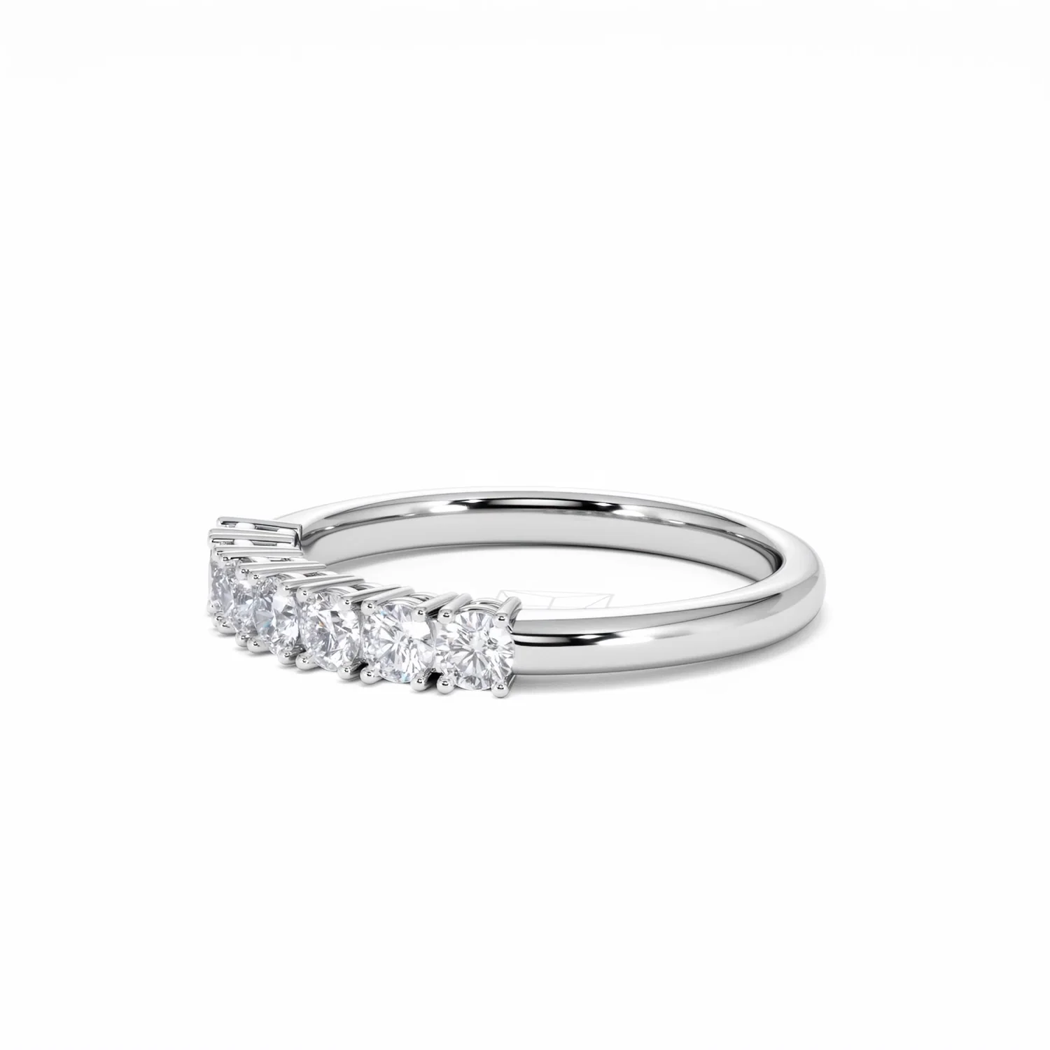Chloe 18K White Gold 7 Stone Diamond Eternity Ring 0.75CT PK - Image 76