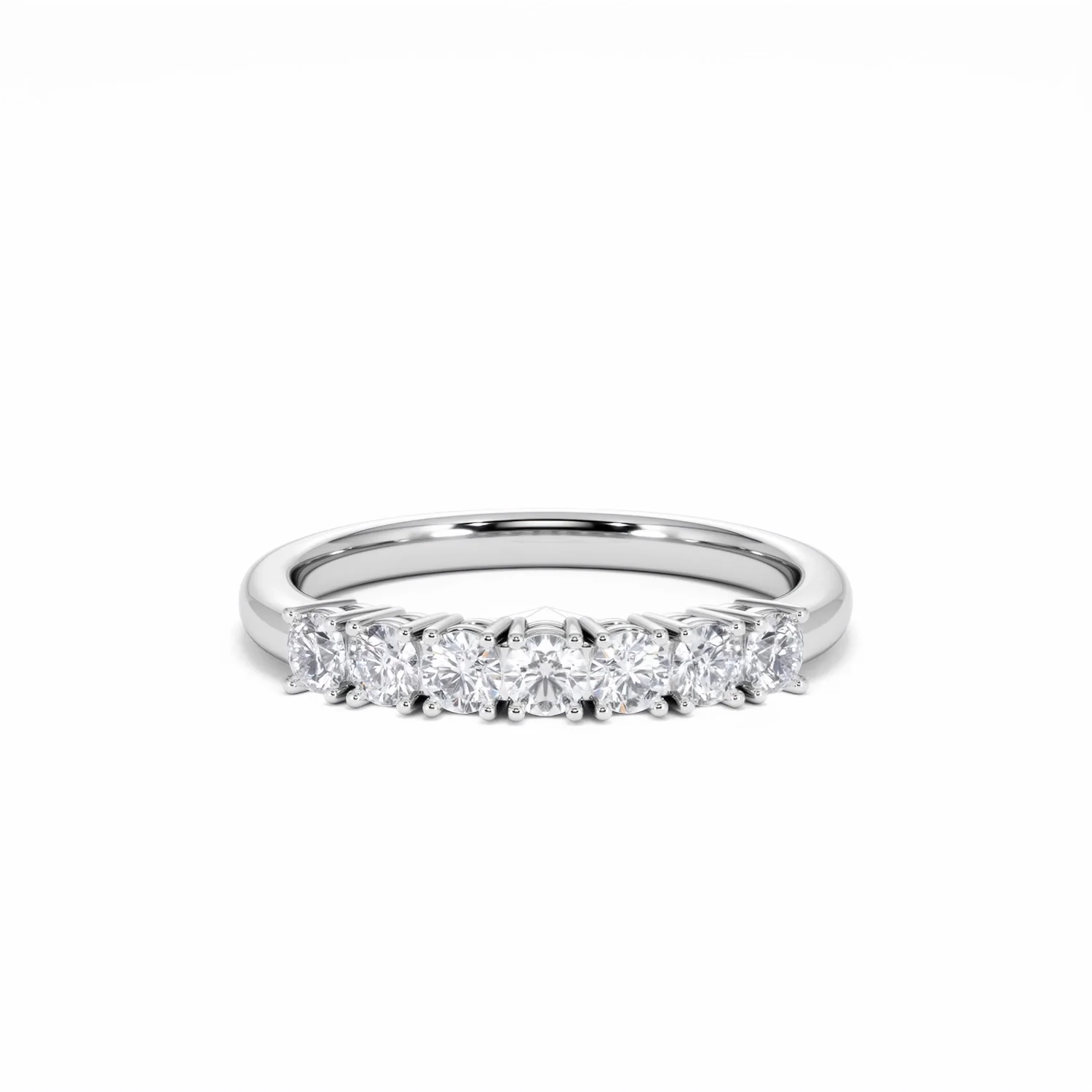 Chloe 18K White Gold 7 Stone Diamond Eternity Ring 0.75CT PK - Image 8