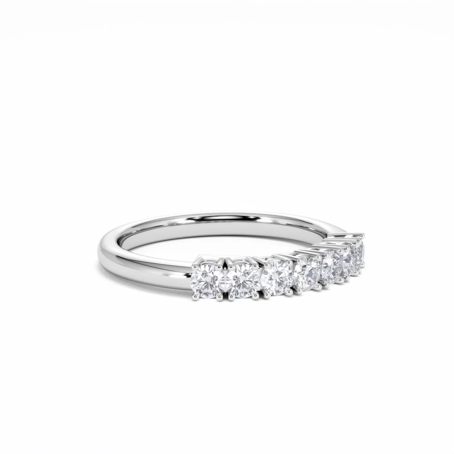 Chloe 7 Stone Lab Diamond Eternity Ring 0.50CT G/VS in 9K White Gold - Image 16