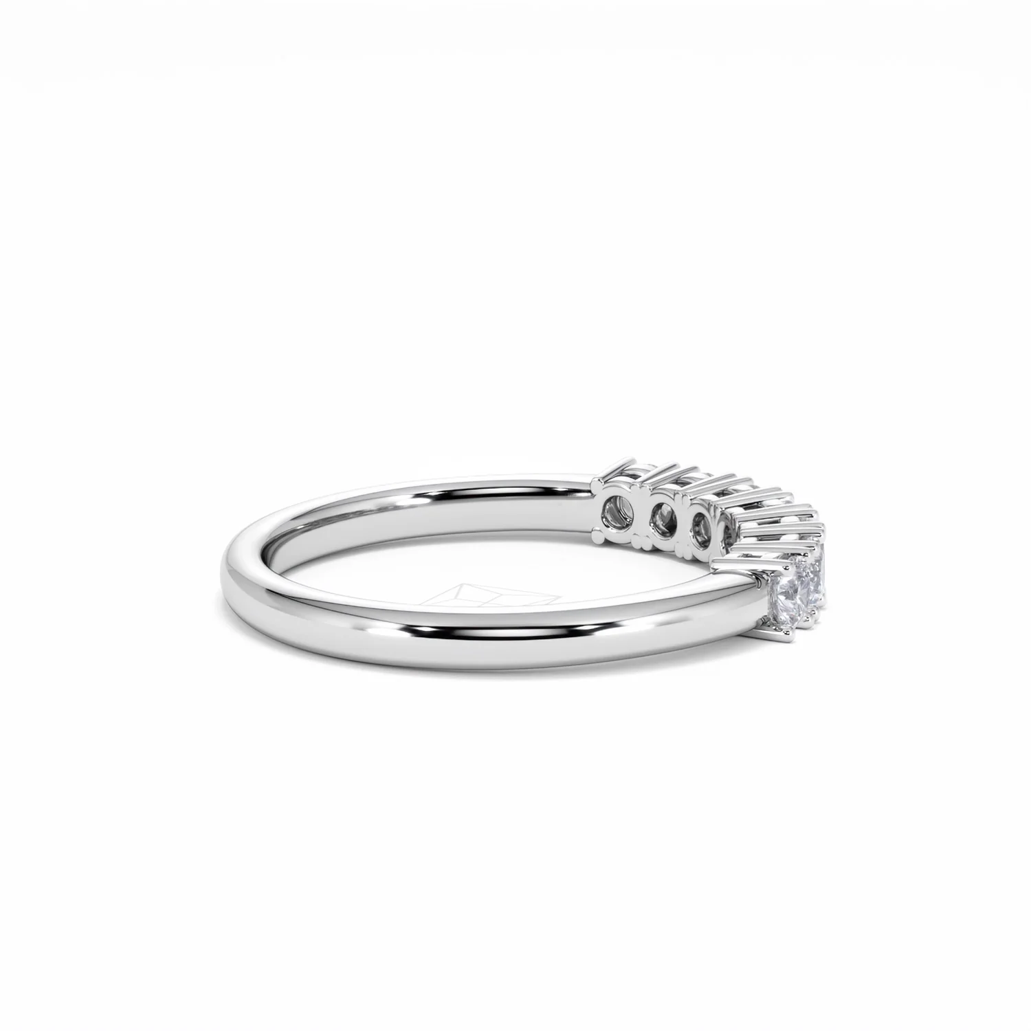 Chloe 7 Stone Lab Diamond Eternity Ring 0.50CT G/VS in 9K White Gold - Image 32