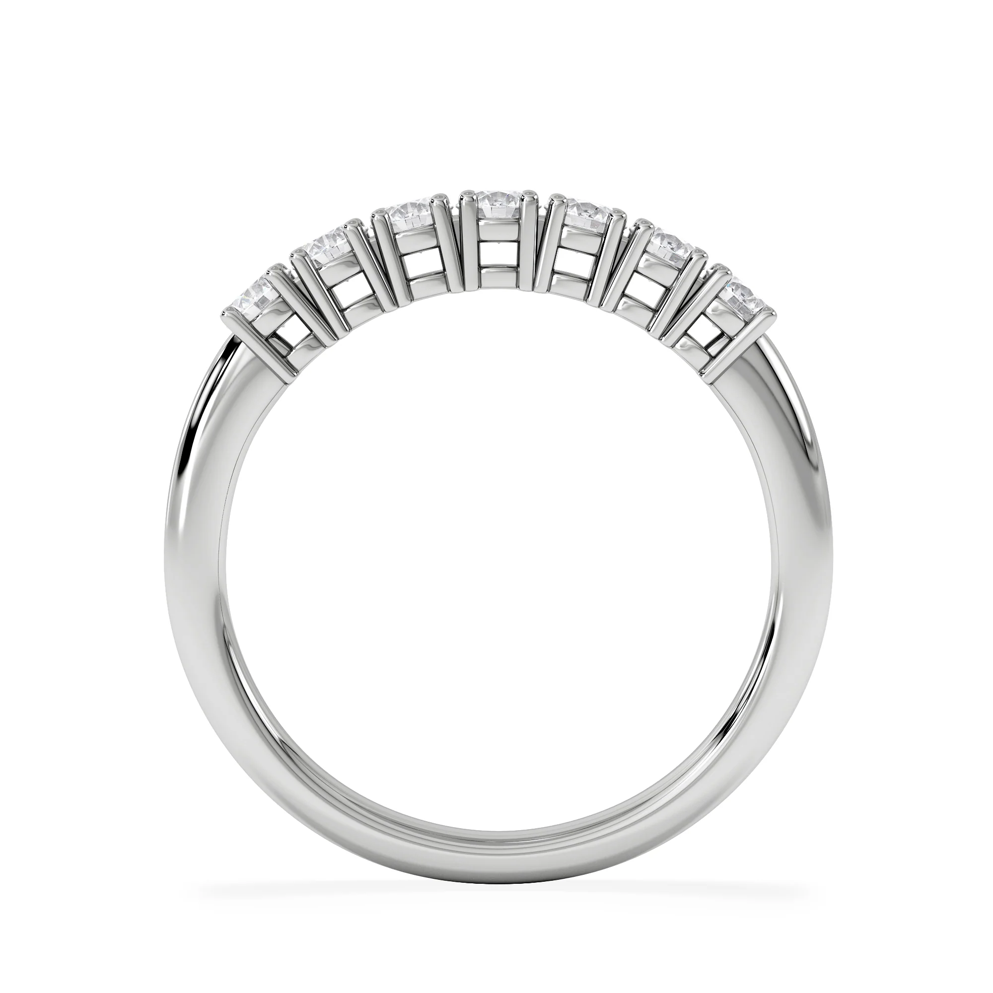 Chloe 7 Stone Lab Diamond Eternity Ring 0.50CT G/VS in 9K White Gold - Image 6
