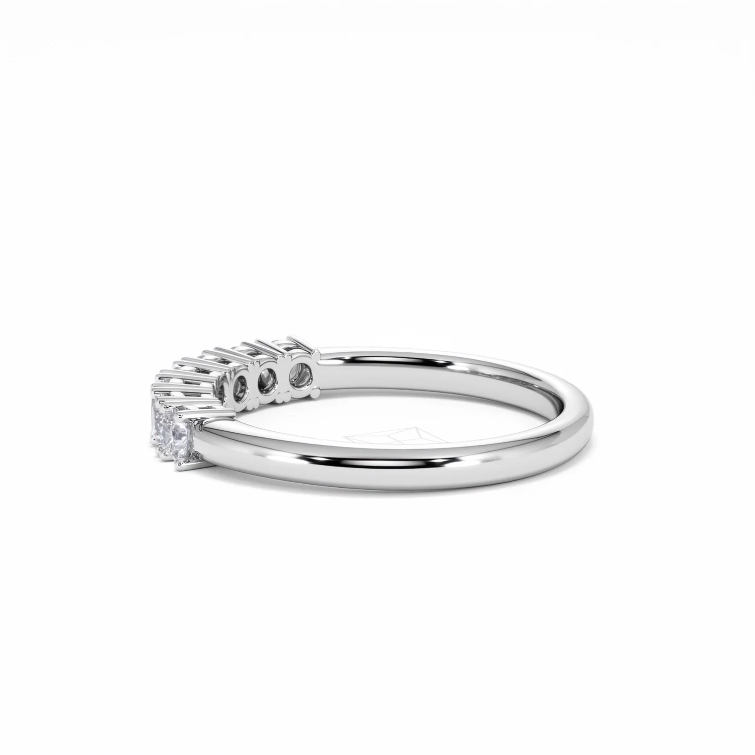 Chloe 7 Stone Lab Diamond Eternity Ring 0.50CT G/VS in 9K White Gold - Image 64