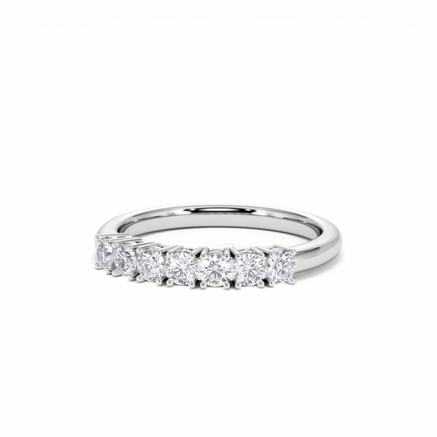 Chloe 7 Stone Lab Diamond Eternity Ring 0.50CT G/VS in 9K White Gold - Image 84