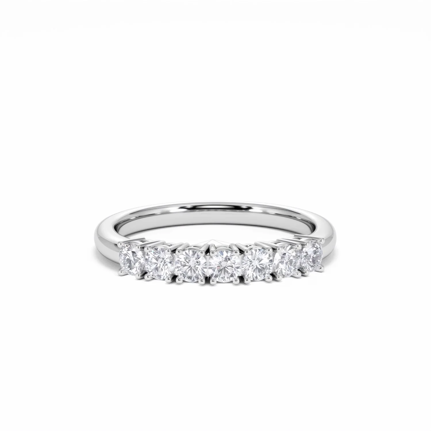 Chloe 7 Stone Lab Diamond Eternity Ring 0.50CT G/VS in 9K White Gold - Image 9