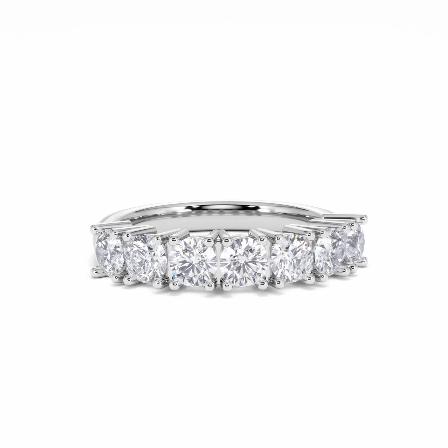 Chloe 7 Stone Lab Diamond Eternity Ring 1.50CT F/VS in 9K White Gold - Image 10