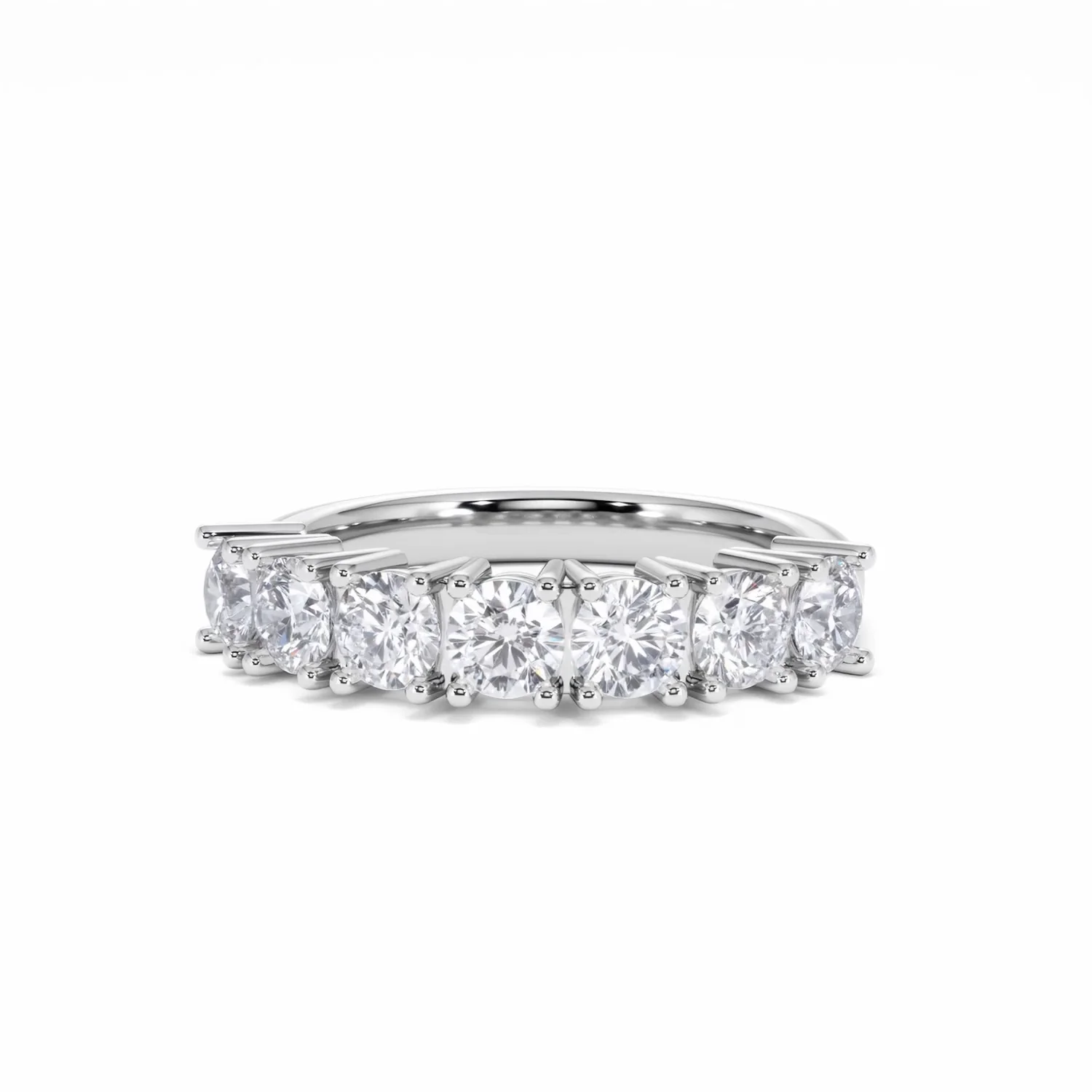 Chloe 7 Stone Lab Diamond Eternity Ring 1.50CT F/VS in 9K White Gold - Image 86