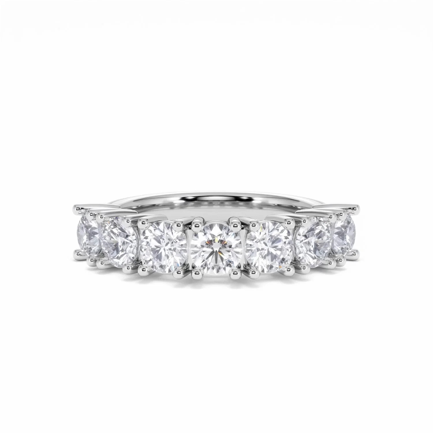 Chloe 7 Stone Lab Diamond Eternity Ring 2.00CT F/VS in 9K White Gold - Image 8