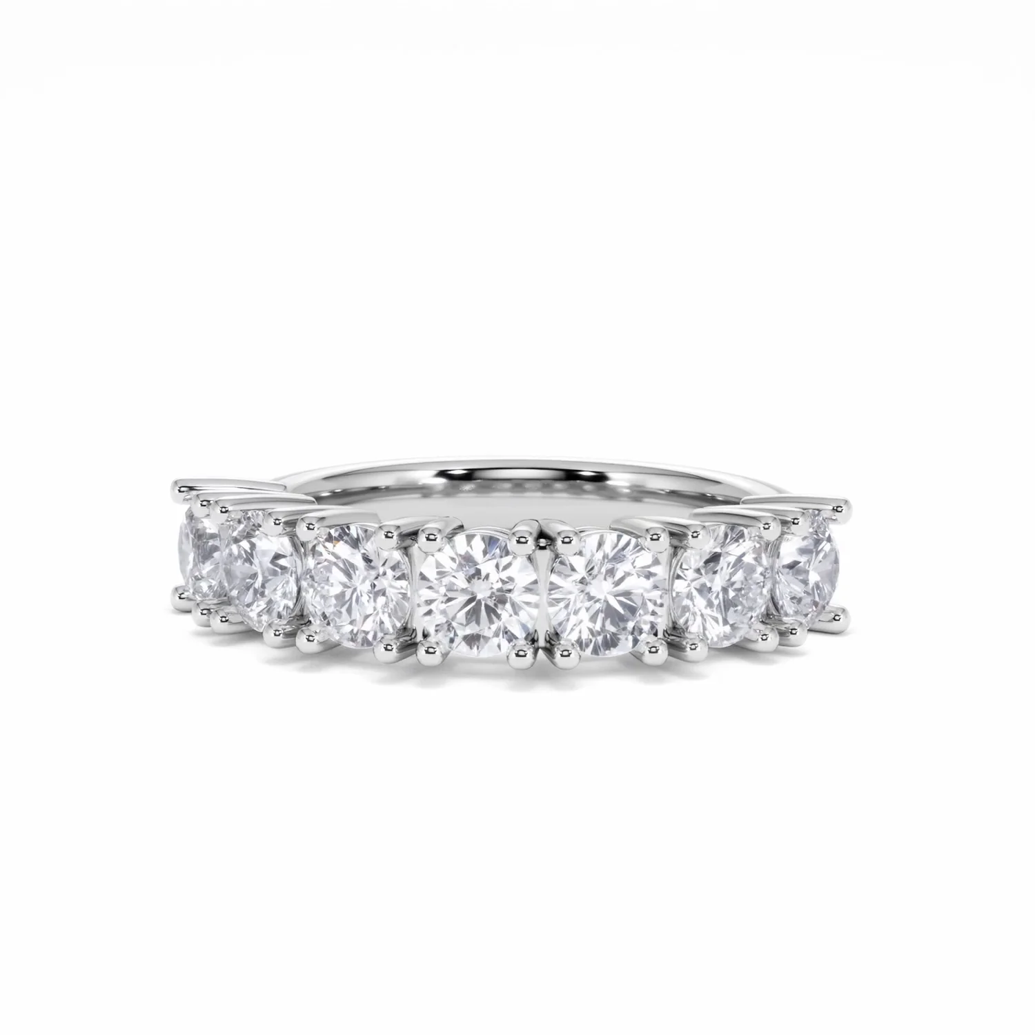 Chloe 7 Stone Lab Diamond Eternity Ring 2.00CT F/VS in 9K White Gold - Image 86