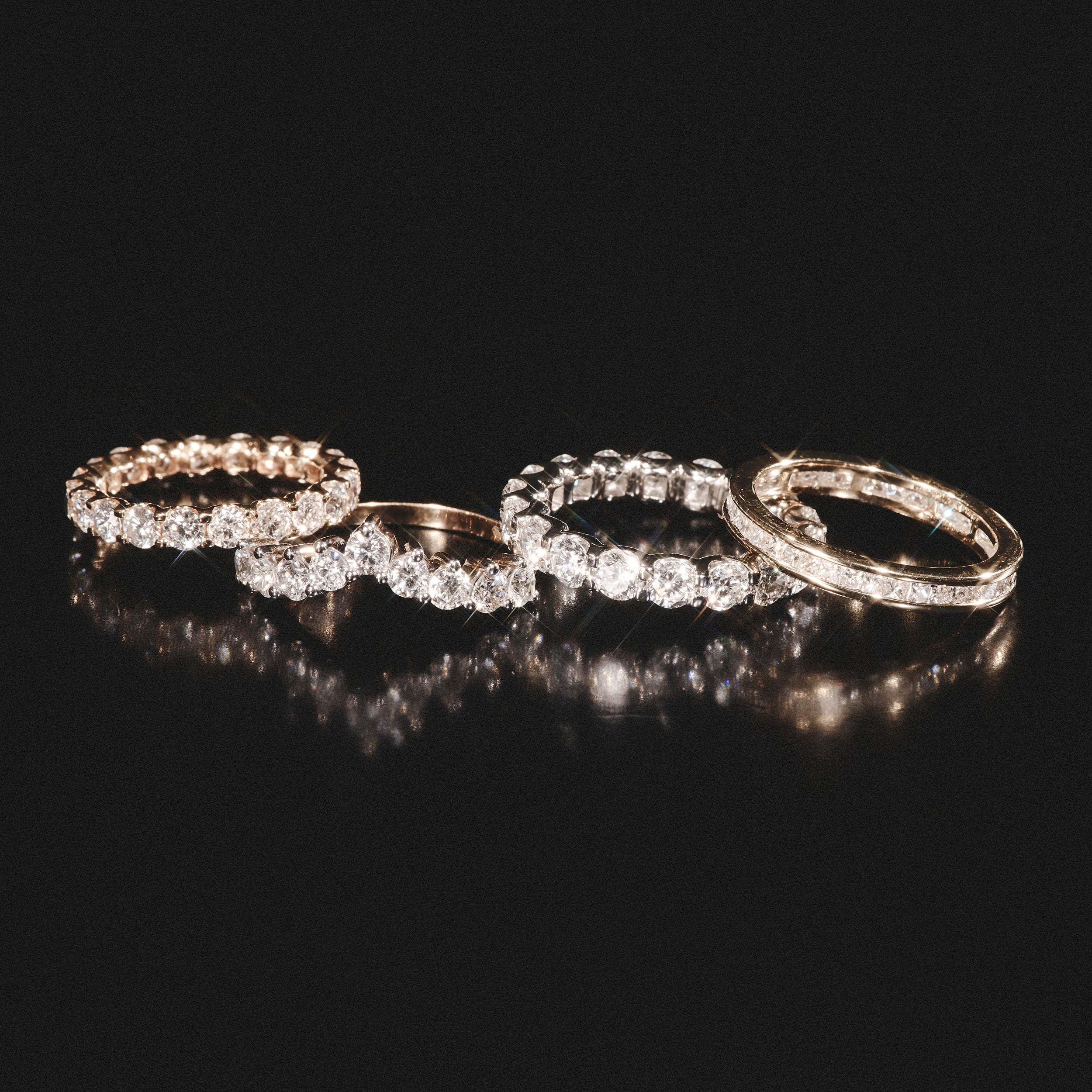 Chloe Lab Diamond 1.00ct Full Eternity Ring F/VS in 9K Gold - Image 8