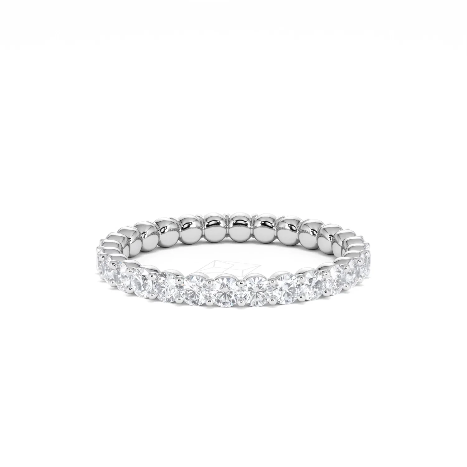 Chloe Lab Diamond 1.00ct Eternity Ring F/VS in 9K White Gold - Image 15