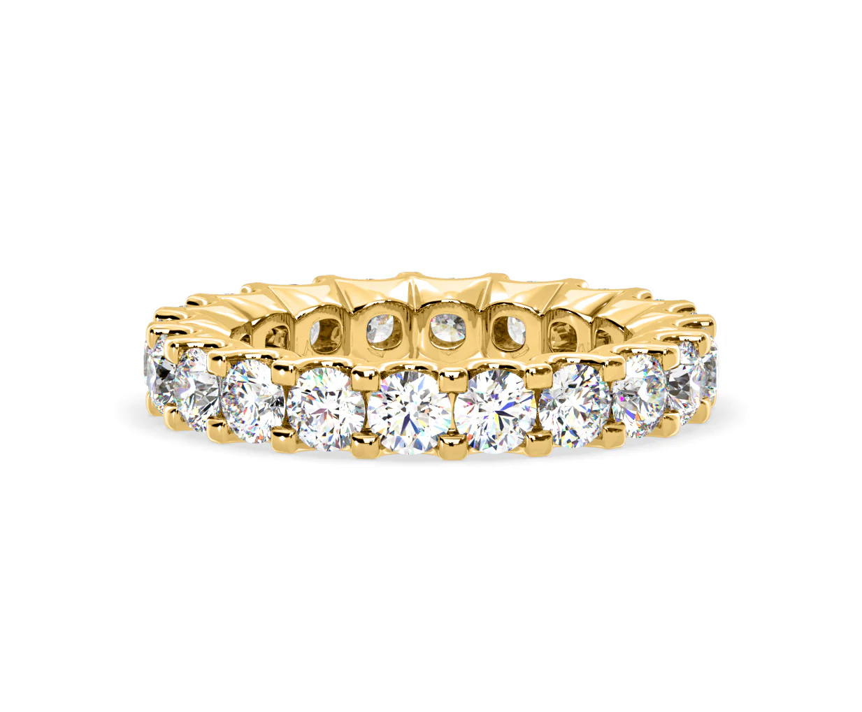 Chloe Lab Diamond Eternity Ring 18K Gold Claw Set 3.00ct G/Vs - Image 7