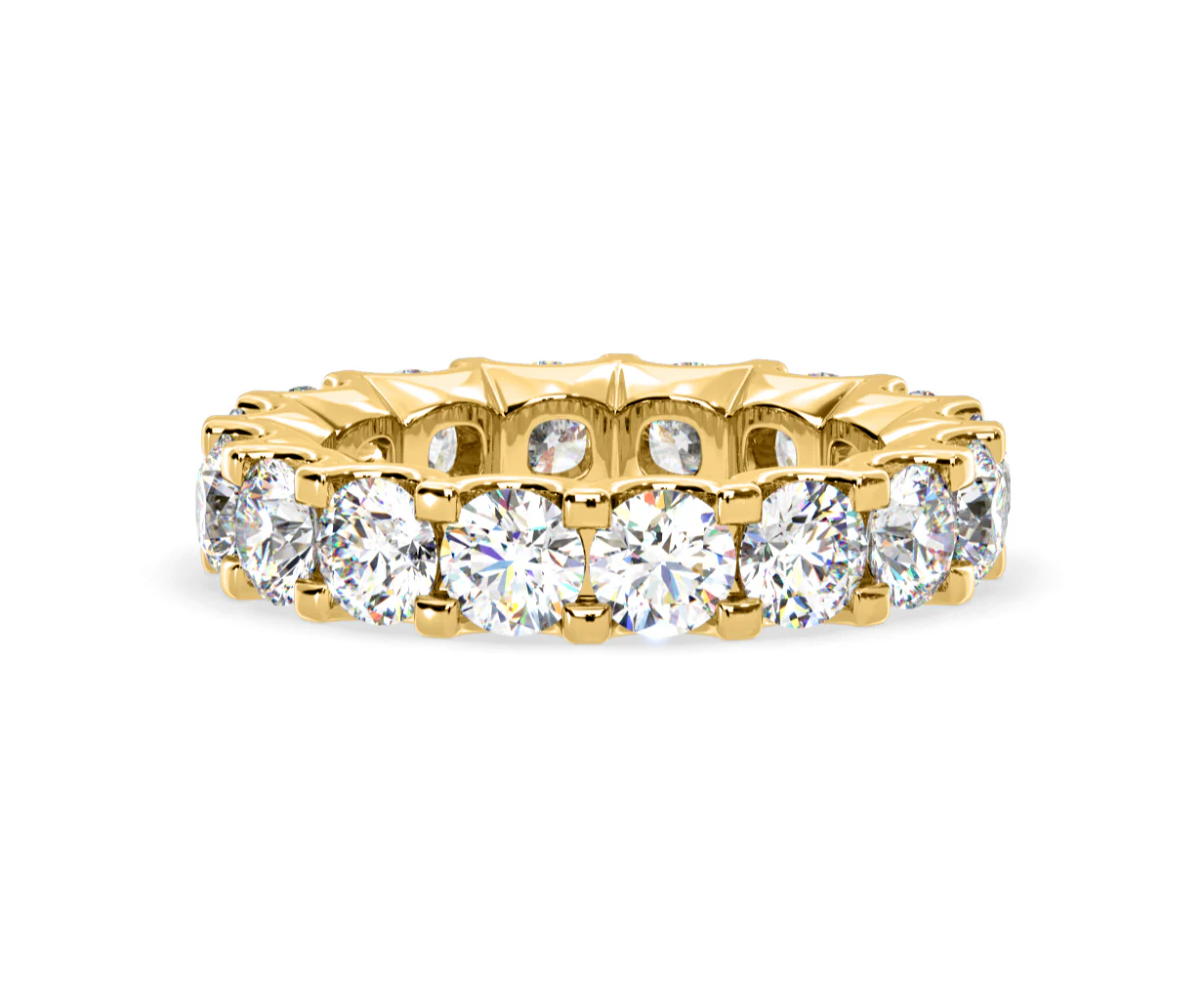 Chloe Lab Diamond Eternity Ring 18K Gold Claw Set 5.00ct G/Vs - Image 10