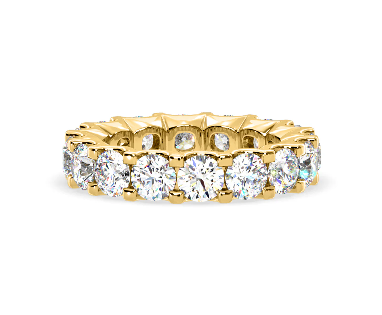 Chloe Lab Diamond Eternity Ring 18K Gold Claw Set 5.00ct G/Vs - Image 11
