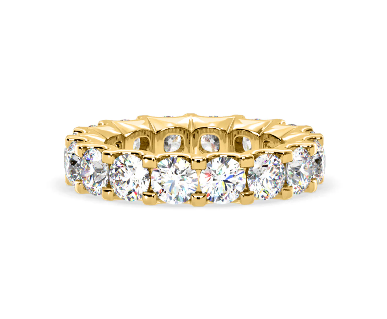 Chloe Lab Diamond Eternity Ring 18K Gold Claw Set 5.00ct G/Vs - Image 14