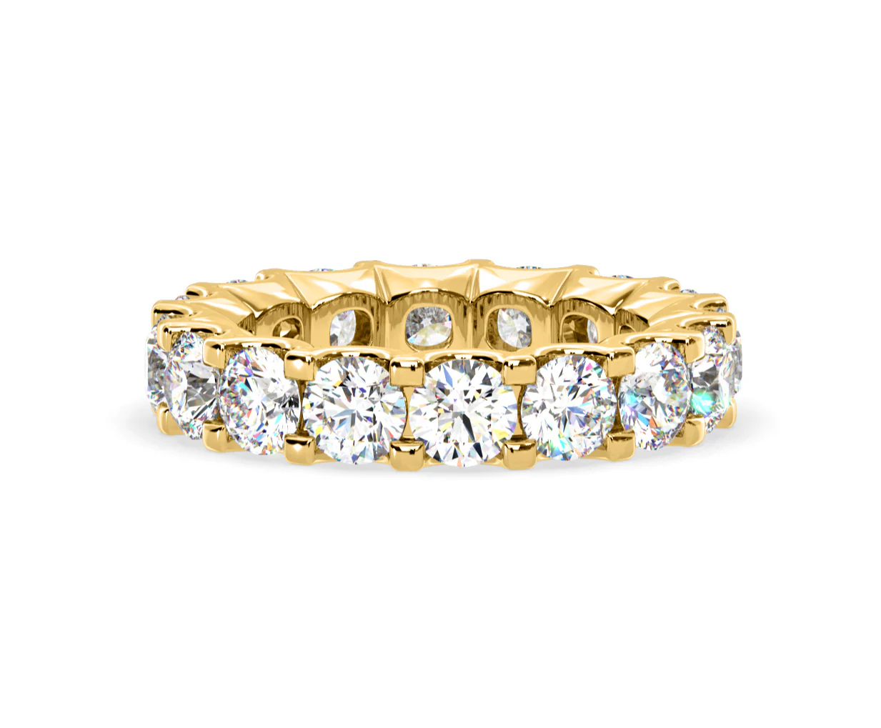 Chloe Lab Diamond Eternity Ring 18K Gold Claw Set 5.00ct G/Vs - Image 16