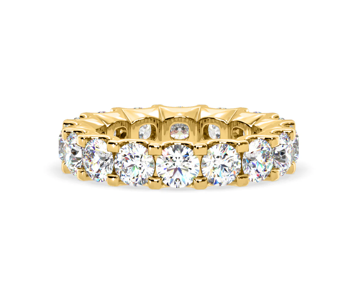 Chloe Lab Diamond Eternity Ring 18K Gold Claw Set 5.00ct G/Vs - Image 17