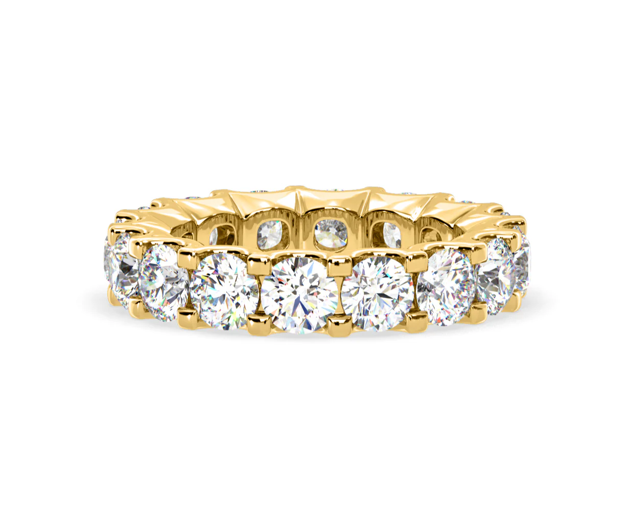 Chloe Lab Diamond Eternity Ring 18K Gold Claw Set 5.00ct G/Vs - Image 18