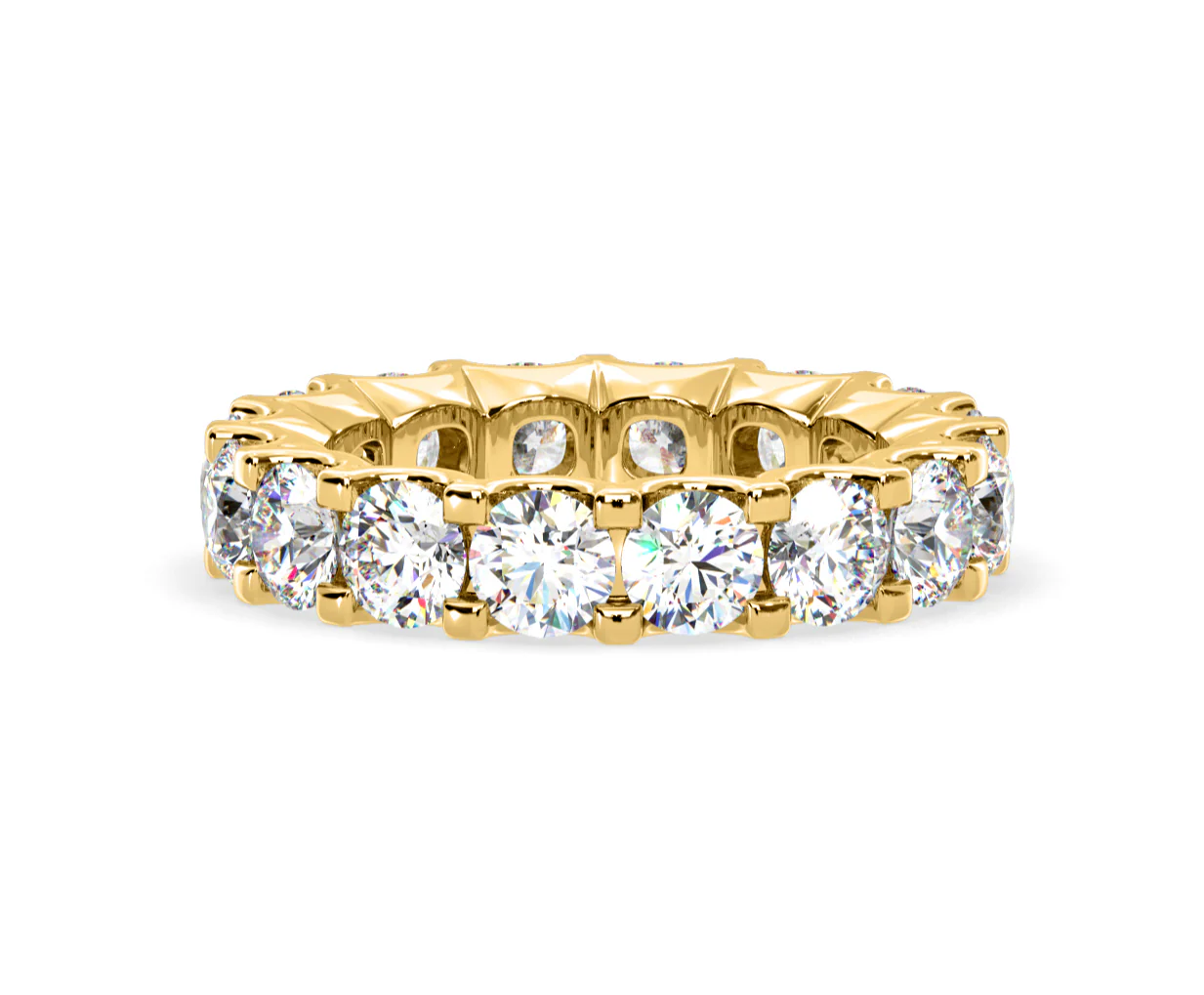 Chloe Lab Diamond Eternity Ring 18K Gold Claw Set 5.00ct G/Vs - Image 19