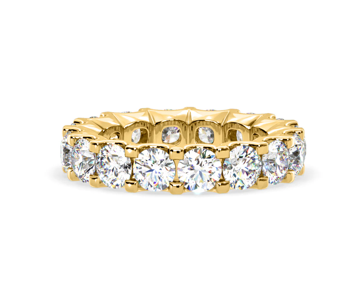 Chloe Lab Diamond Eternity Ring 18K Gold Claw Set 5.00ct G/Vs - Image 25