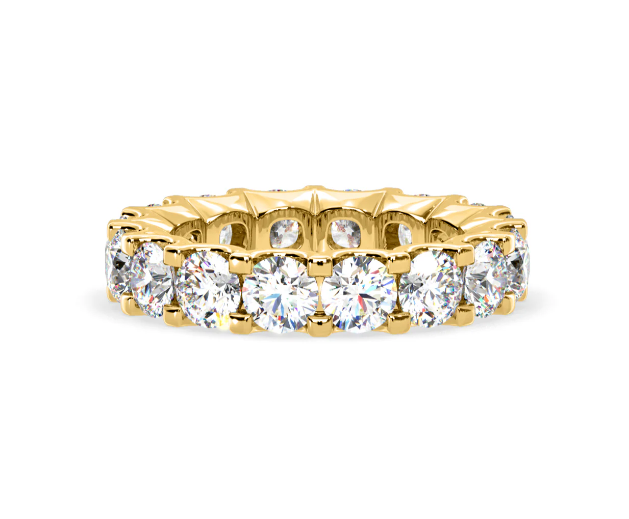 Chloe Lab Diamond Eternity Ring 18K Gold Claw Set 5.00ct G/Vs - Image 34