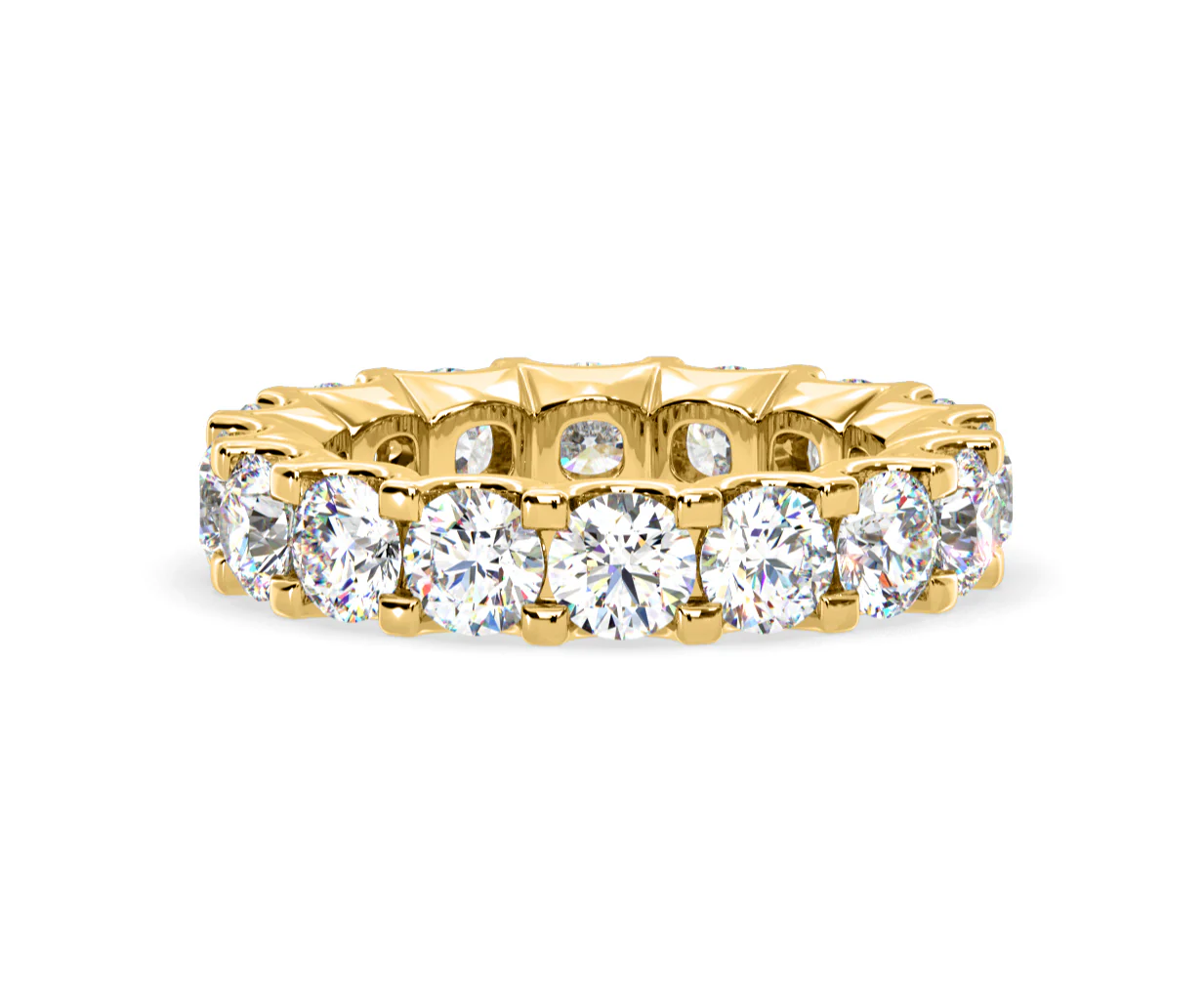 Chloe Lab Diamond Eternity Ring 18K Gold Claw Set 5.00ct G/Vs - Image 41