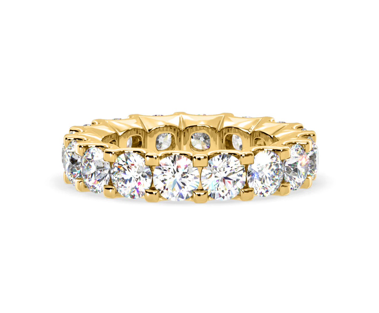 Chloe Lab Diamond Eternity Ring 18K Gold Claw Set 5.00ct G/Vs - Image 43