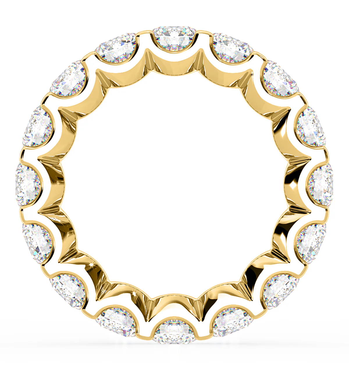 Chloe Lab Diamond Eternity Ring 18K Gold Claw Set 5.00ct G/Vs - Image 5