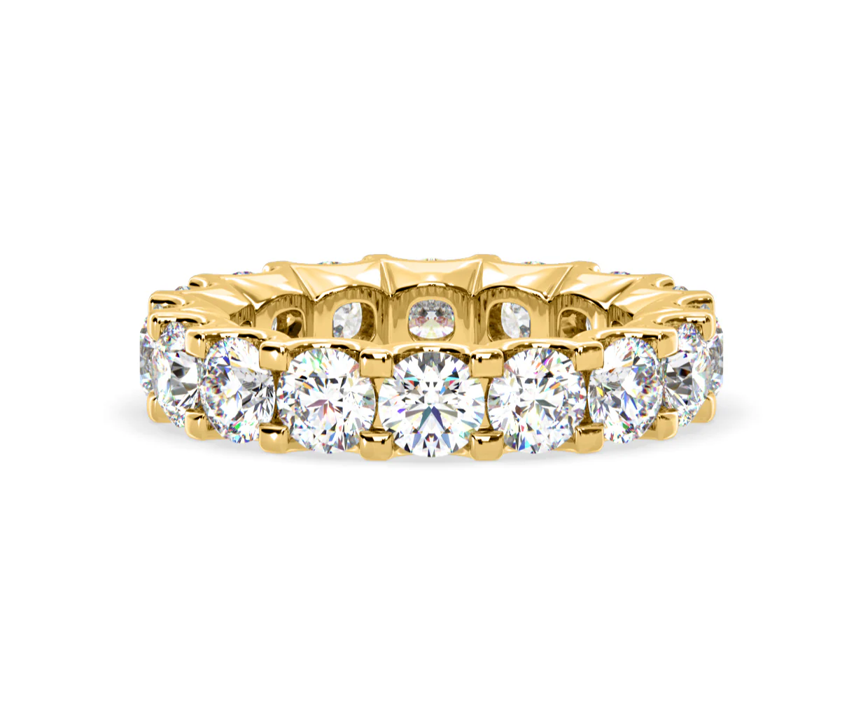 Chloe Lab Diamond Eternity Ring 18K Gold Claw Set 5.00ct G/Vs - Image 7