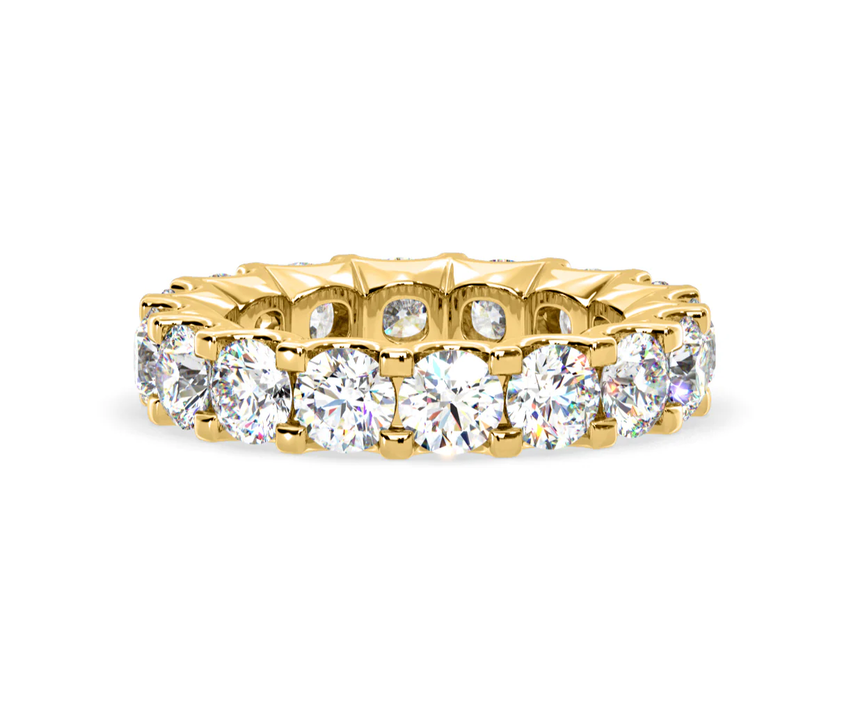 Chloe Lab Diamond Eternity Ring 18K Gold Claw Set 5.00ct G/Vs - Image 70