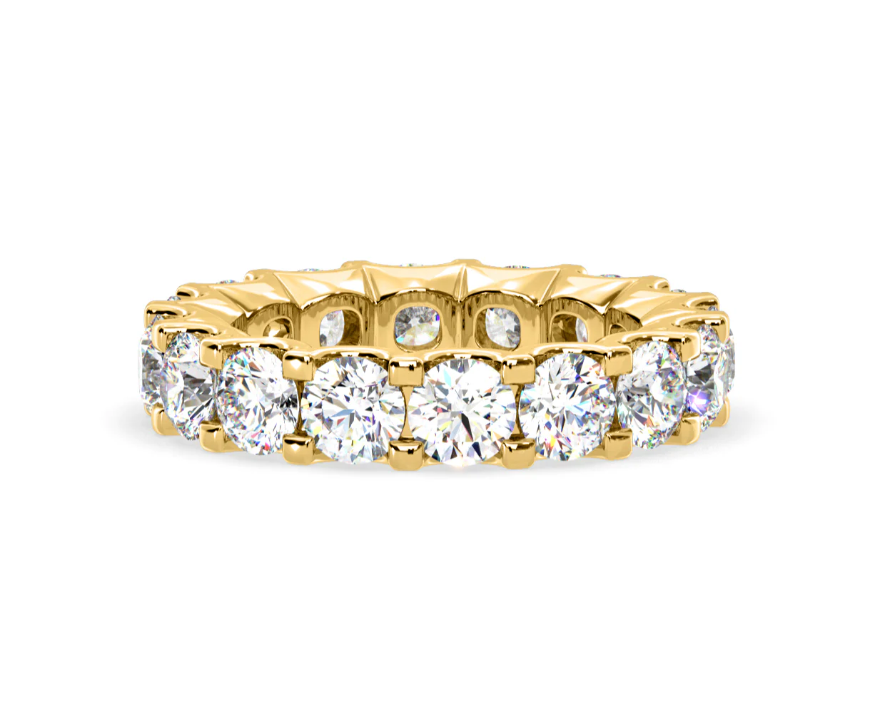 Chloe Lab Diamond Eternity Ring 18K Gold Claw Set 5.00ct G/Vs - Image 75