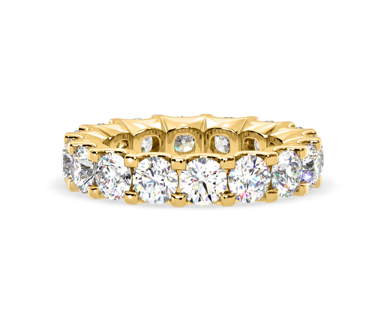Chloe Lab Diamond Eternity Ring 18K Gold Claw Set 5.00ct G/Vs - Image 80