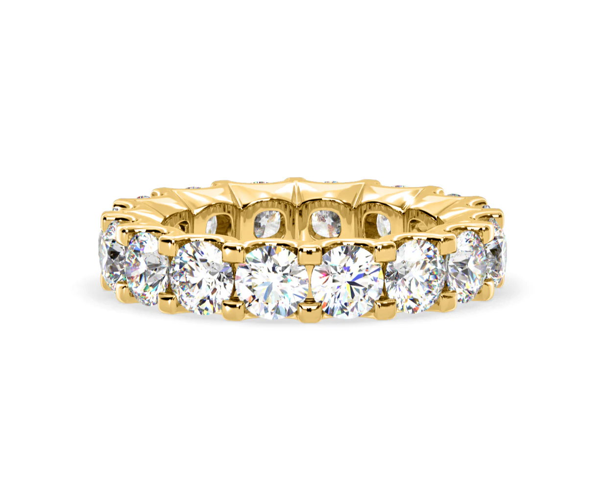 Chloe Lab Diamond Eternity Ring 18K Gold Claw Set 5.00ct G/Vs - Image 9