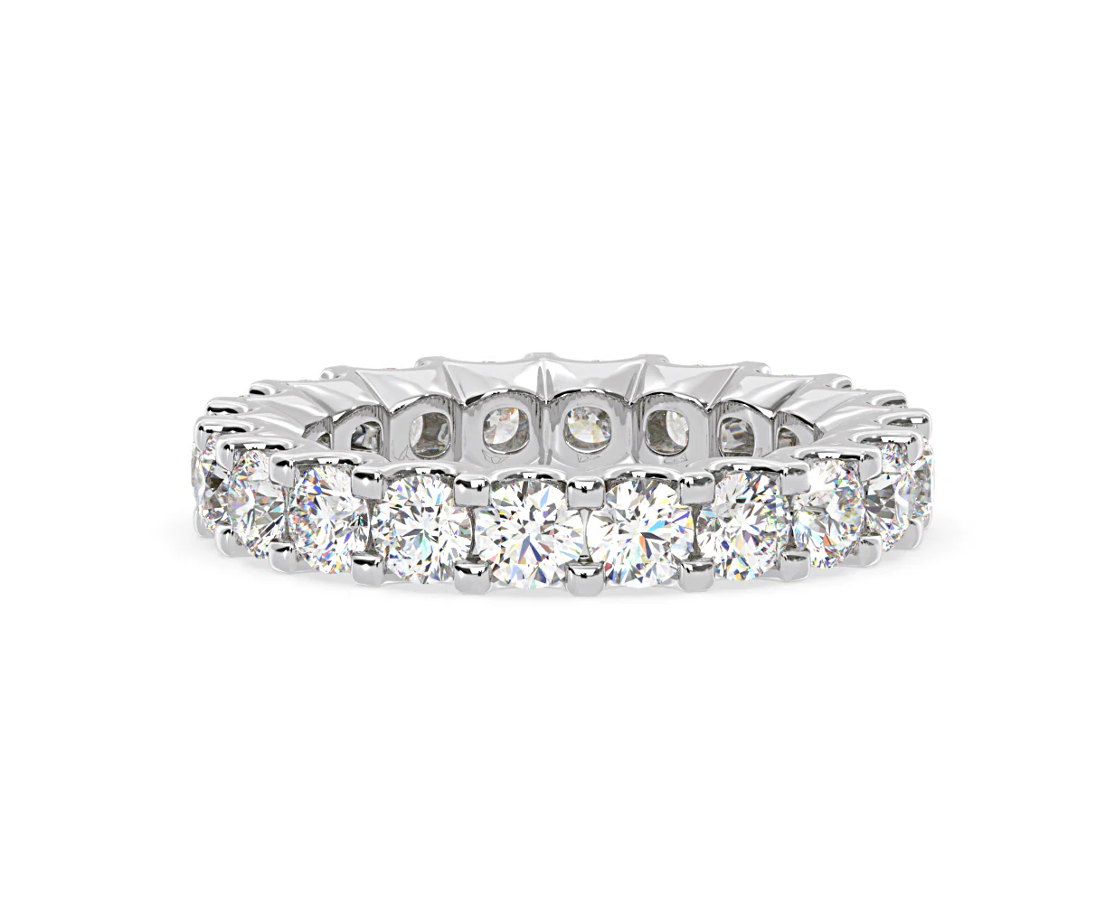 Chloe Lab Diamond Eternity Ring 18K White Gold Claw Set 3.00ct G/Vs - Image 24