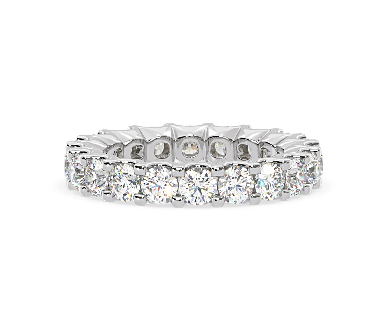 Chloe Lab Diamond Eternity Ring 18K White Gold Claw Set 3.00ct G/Vs - Image 50