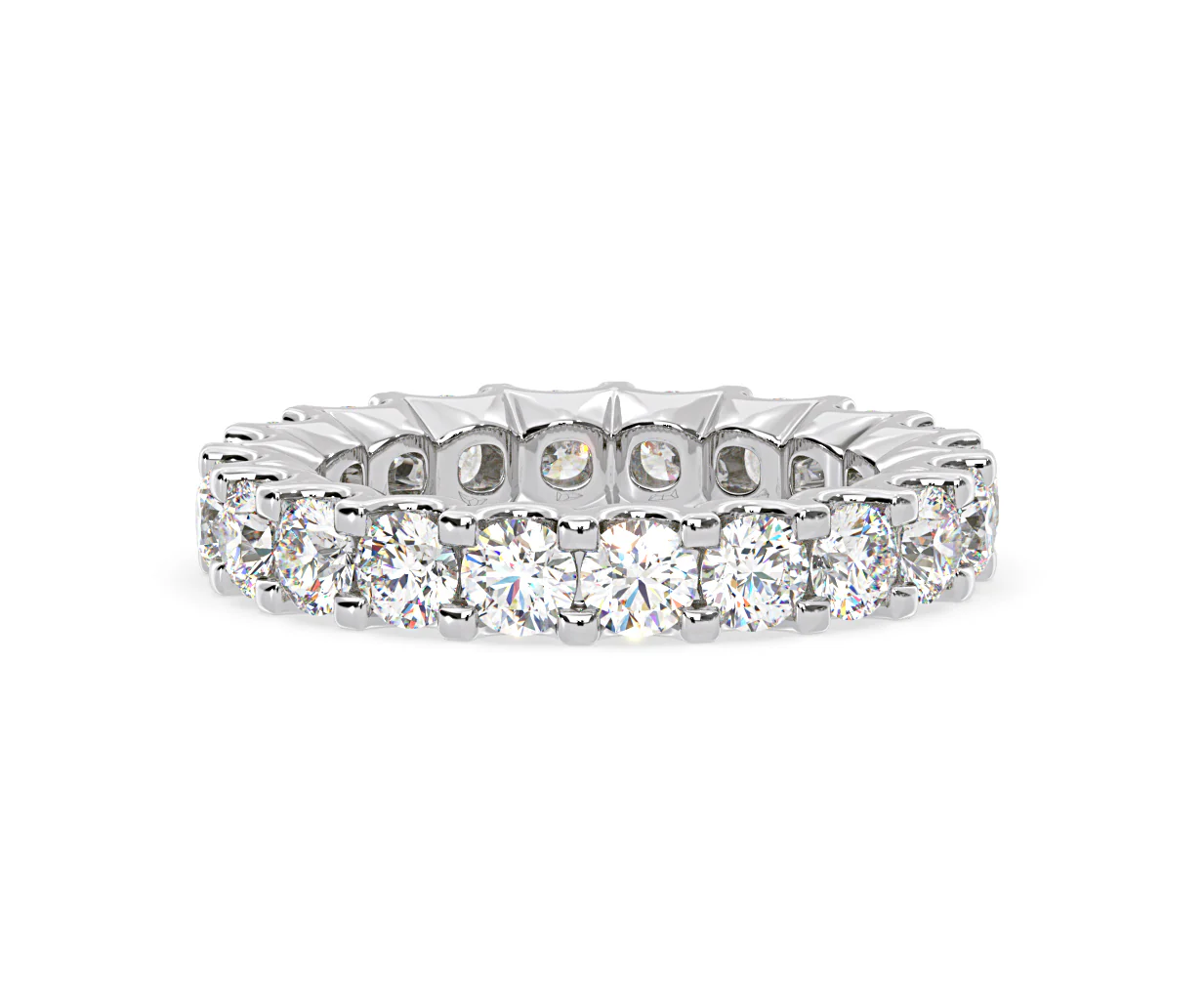Chloe Lab Diamond Eternity Ring 18K White Gold Claw Set 3.00ct G/Vs - Image 57