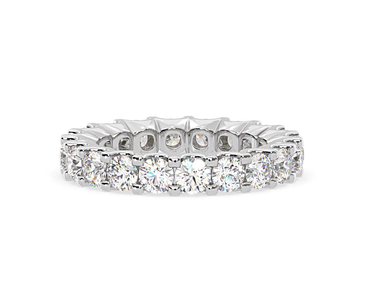 Chloe Lab Diamond Eternity Ring 18K White Gold Claw Set 3.00ct G/Vs - Image 69