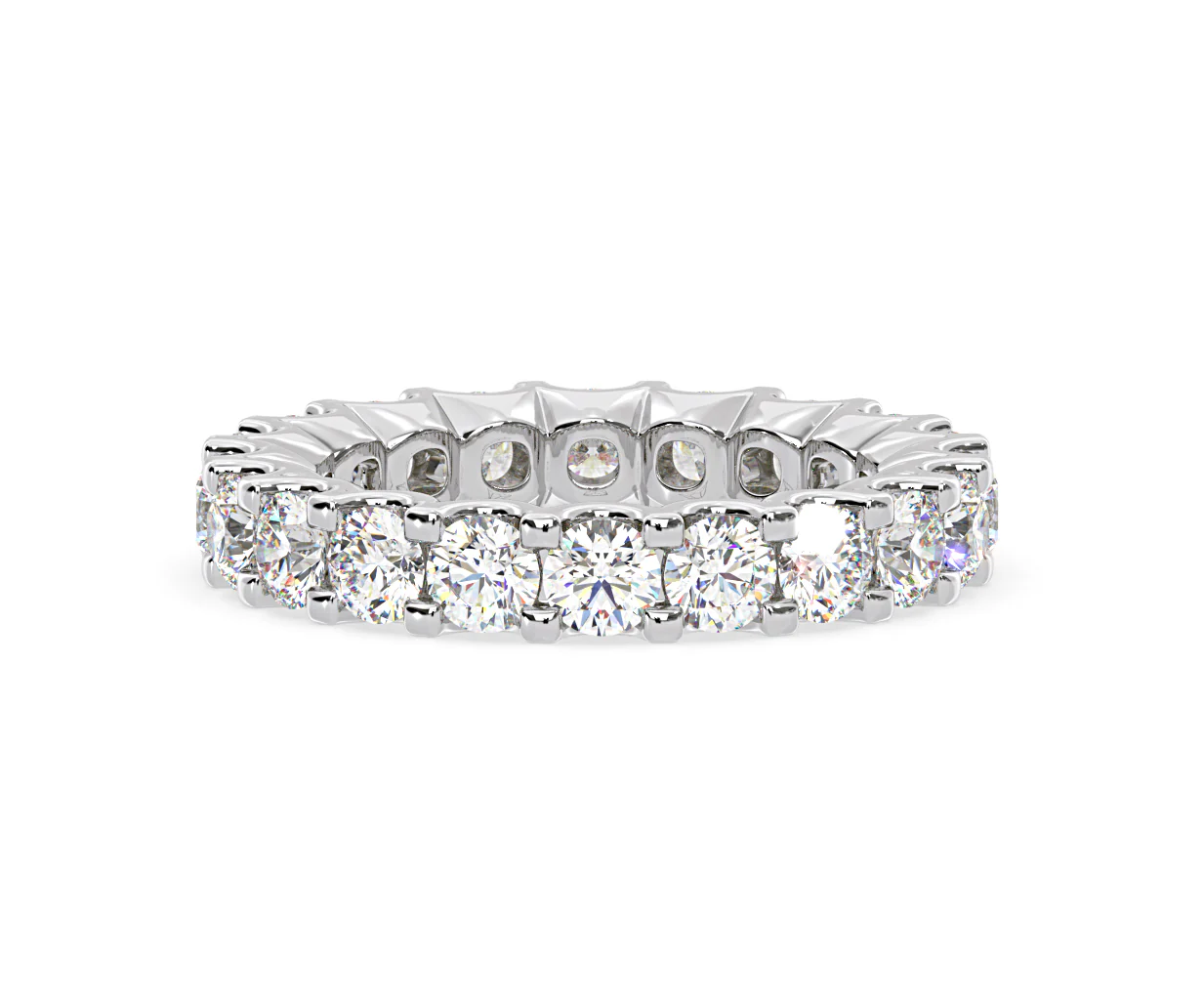 Chloe Lab Diamond Eternity Ring 18K White Gold Claw Set 3.00ct G/Vs - Image 74