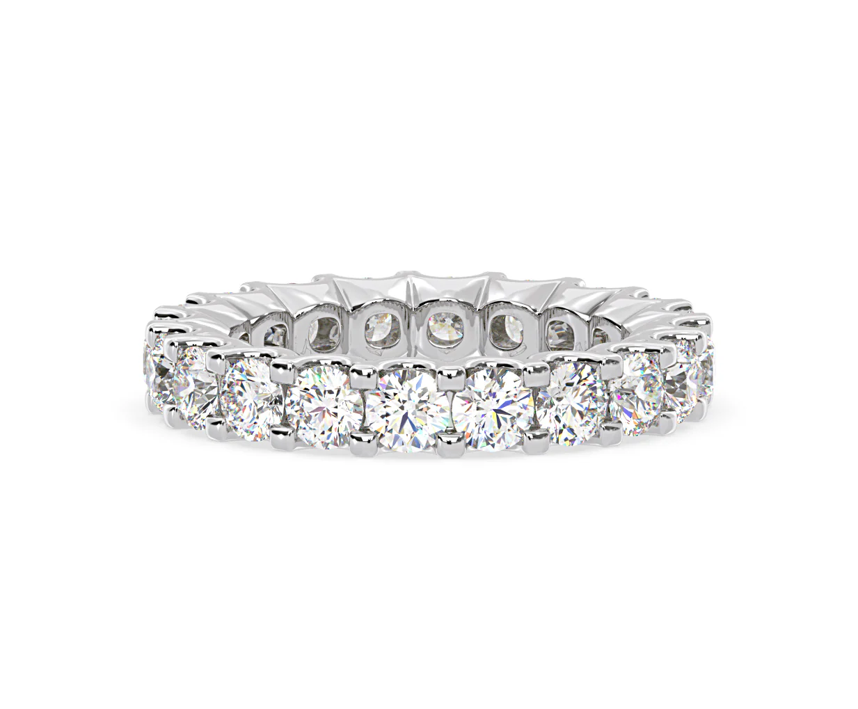 Chloe Lab Diamond Eternity Ring 18K White Gold Claw Set 3.00ct G/Vs - Image 8