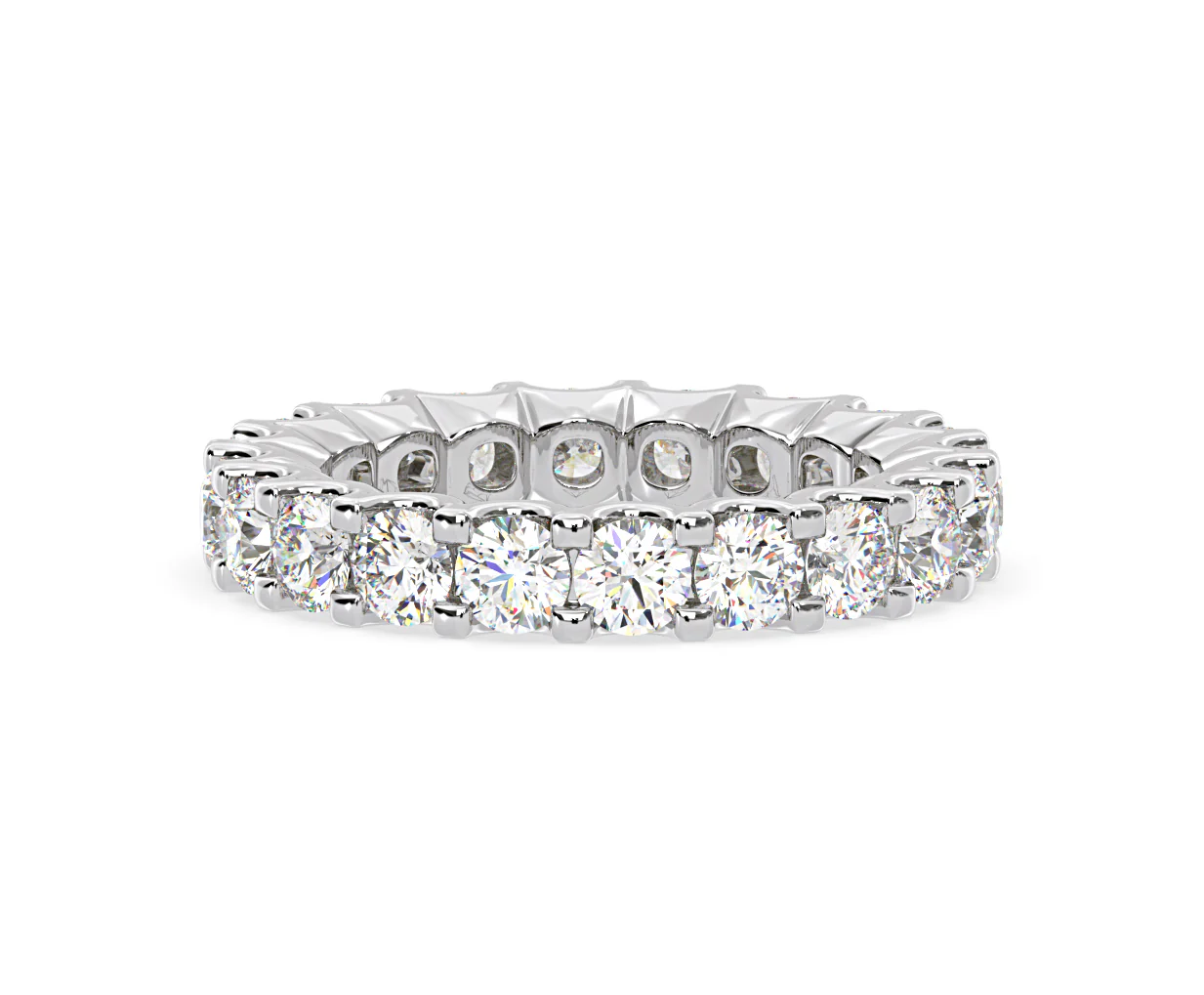 Chloe Lab Diamond Eternity Ring 18K White Gold Claw Set 3.00ct G/Vs - Image 85