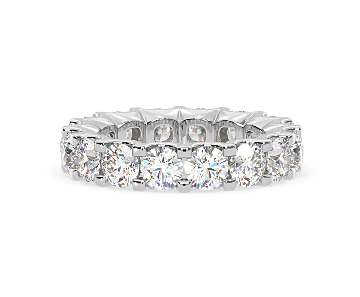Chloe Lab Diamond Eternity Ring 18K White Gold Claw Set 5.00ct G/Vs - Image 24
