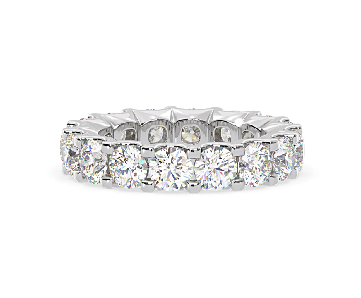Chloe Lab Diamond Eternity Ring 18K White Gold Claw Set 5.00ct G/Vs - Image 28