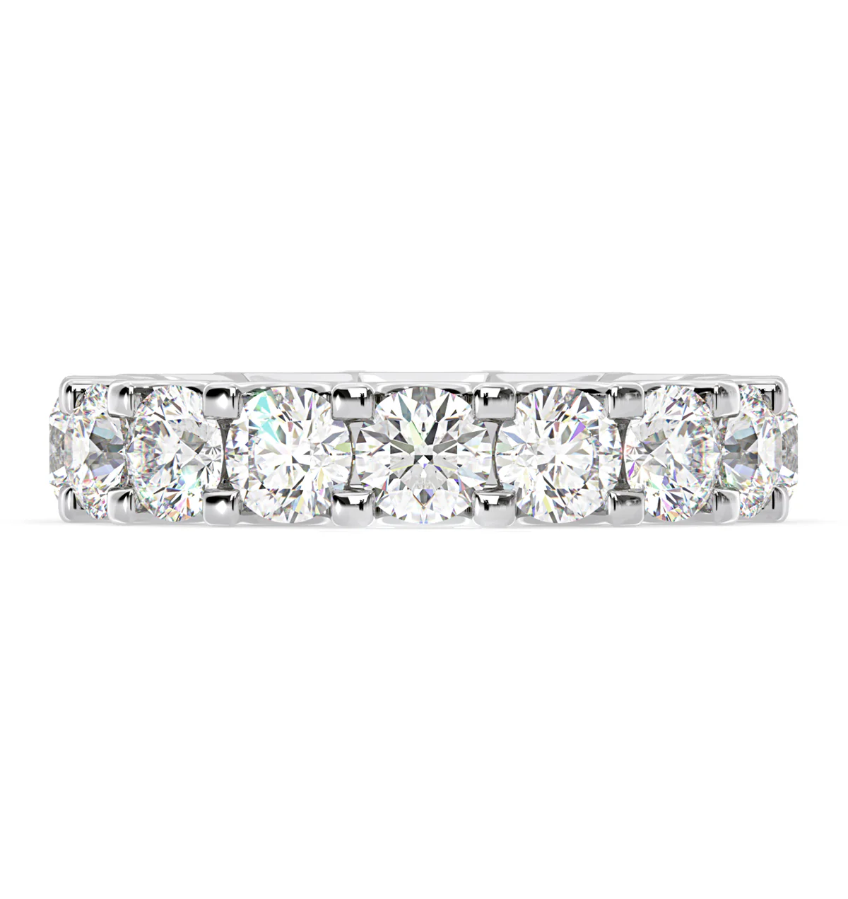 Chloe Lab Diamond Eternity Ring 18K White Gold Claw Set 5.00ct G/Vs - Image 3
