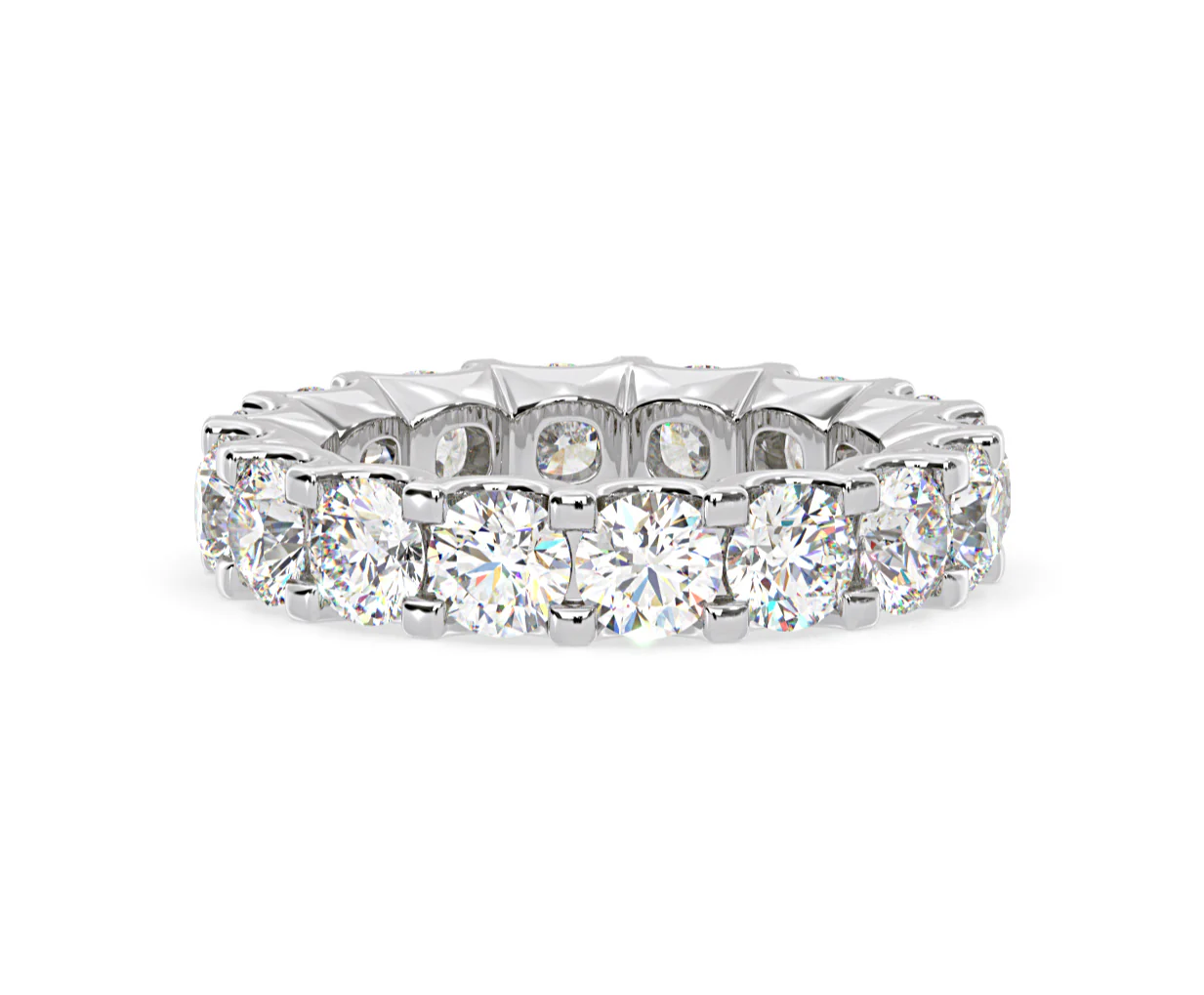 Chloe Lab Diamond Eternity Ring 18K White Gold Claw Set 5.00ct G/Vs - Image 45