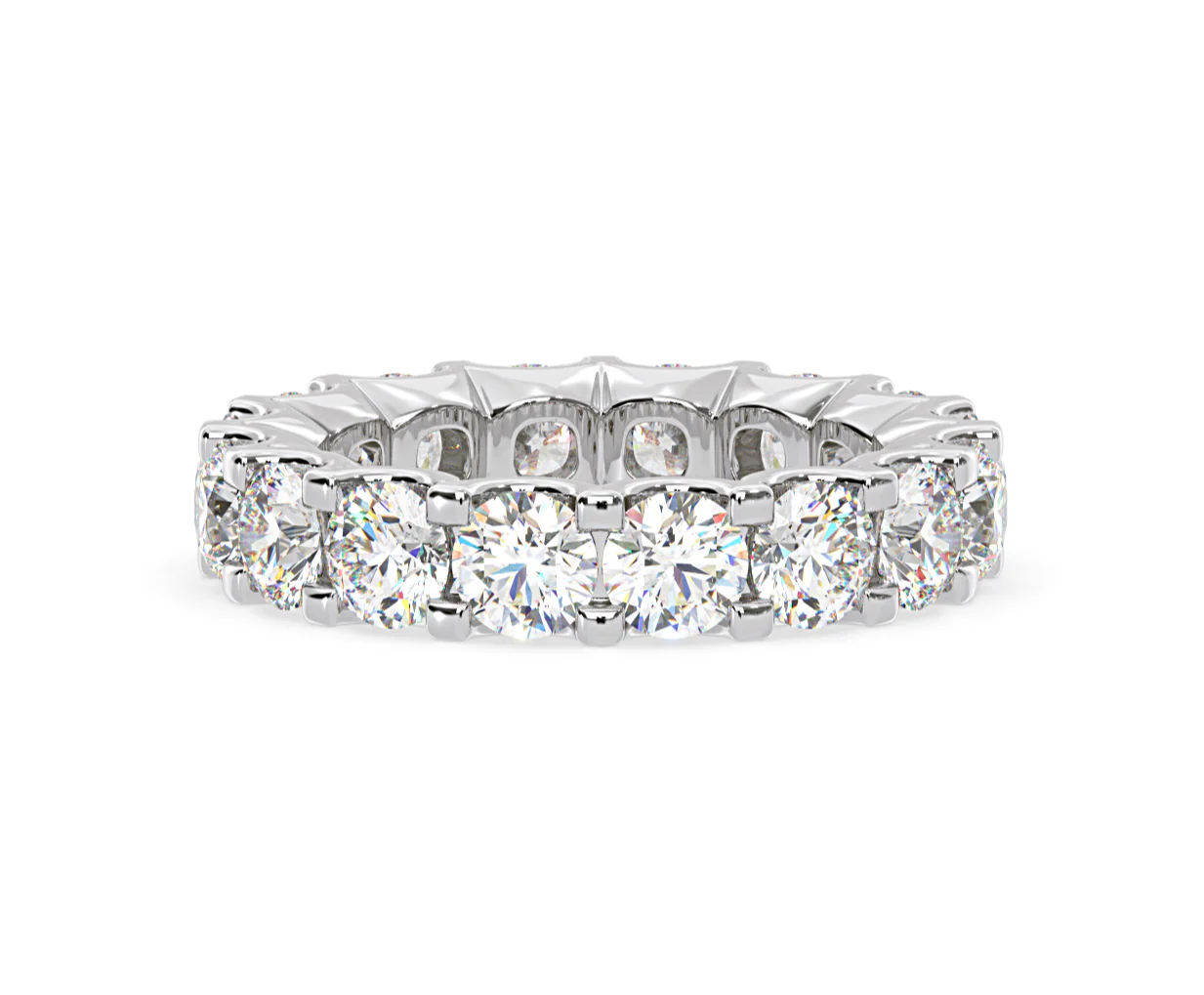 Chloe Lab Diamond Eternity Ring 18K White Gold Claw Set 5.00ct G/Vs - Image 49