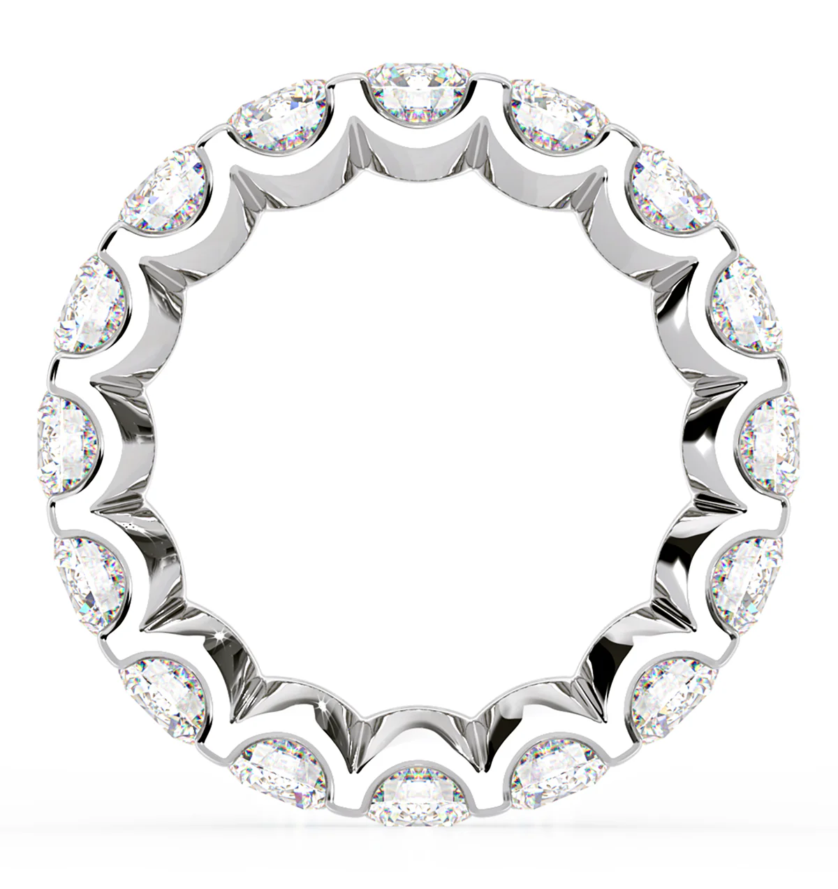 Chloe Lab Diamond Eternity Ring 18K White Gold Claw Set 5.00ct G/Vs - Image 5