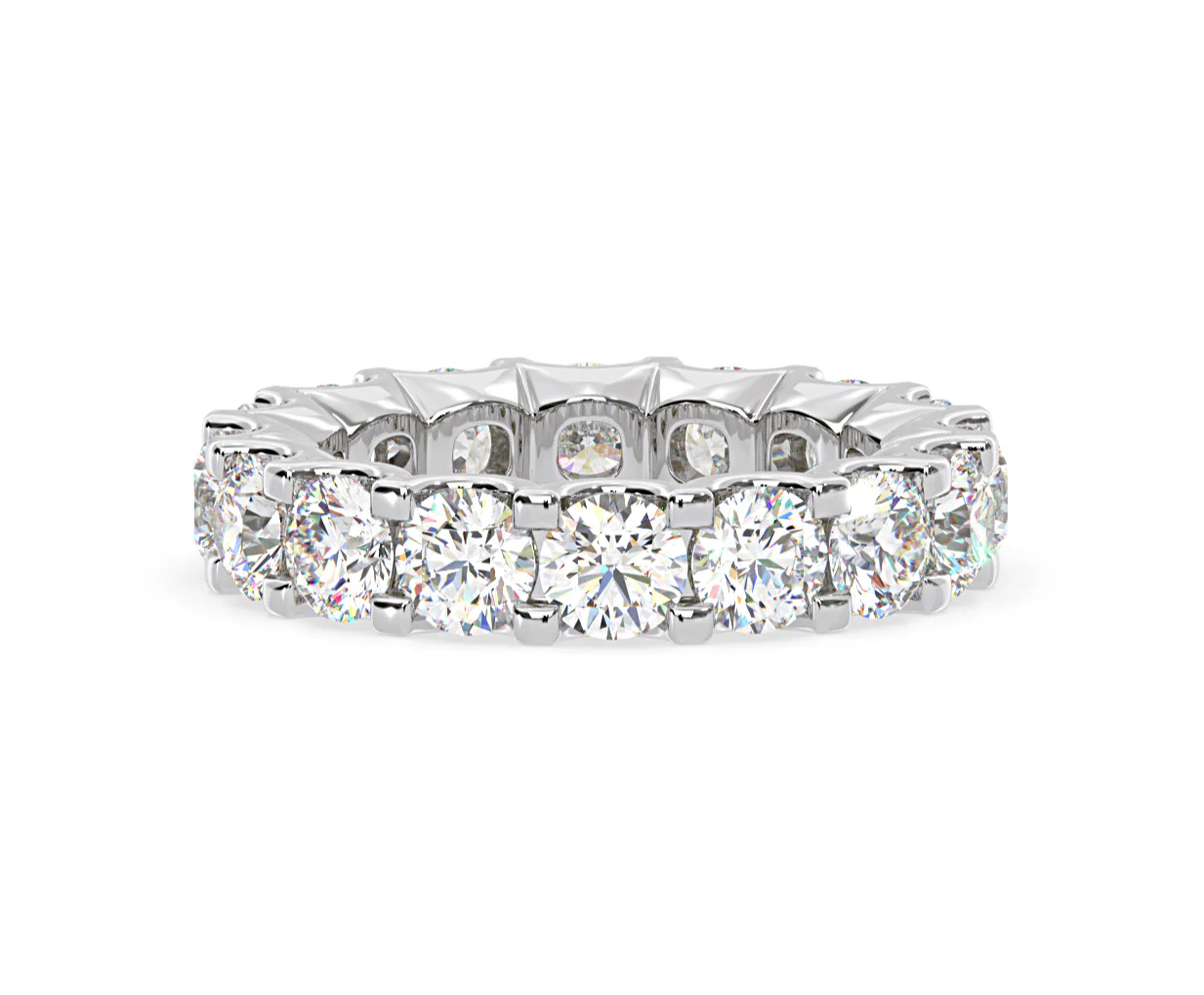 Chloe Lab Diamond Eternity Ring 18K White Gold Claw Set 5.00ct G/Vs - Image 51